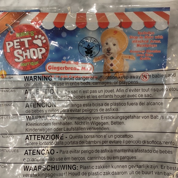 Rubie’s Pet Shop walking gingerbread man dog costume size small - Picture 3 of 3